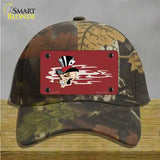 Smokin Joker Top Hat Skull Offset Novelty License Plate Hat Cotton / Camoflauge