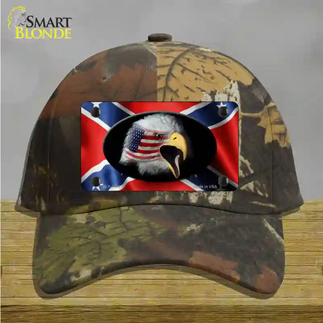 Rebel Flag American Eagle Novelty License Plate Hat Cotton / Camoflauge