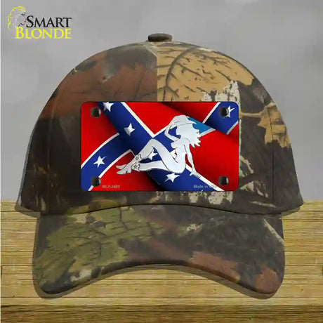 Rebel Flag Mudflap Cowgirl Novelty License Plate Hat Cotton / Camoflauge