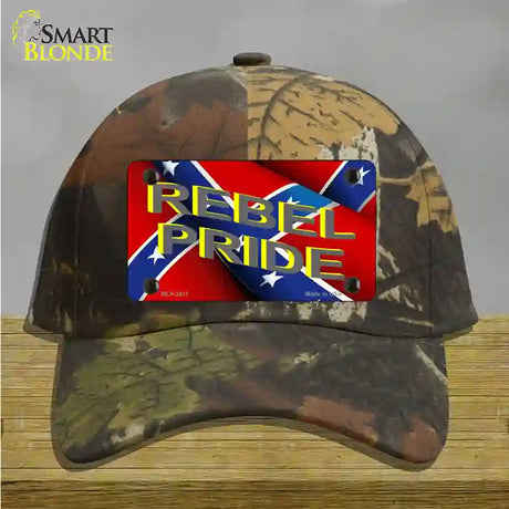 Rebel Pride Novelty License Plate Hat Cotton / Camoflauge