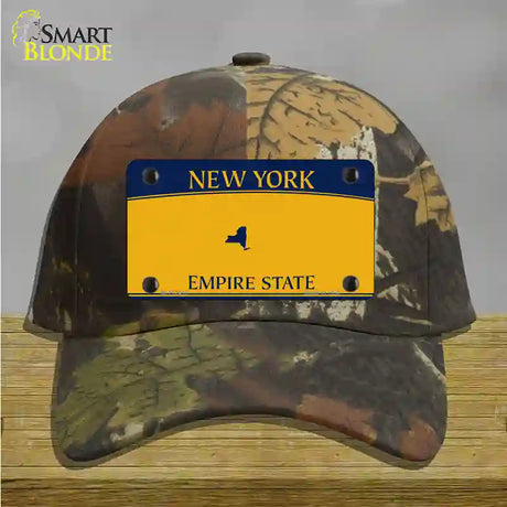 New York State Blanks Novelty License Plate Hat Cotton / Camoflauge