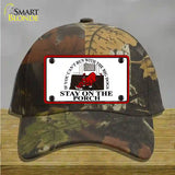 Cant Run With The Big Dogs Novelty License Plate Hat Cotton / Camoflauge