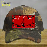 Red Black Giraffe Red Centered Hearts Novelty License Plate Hat Cotton / Camoflauge