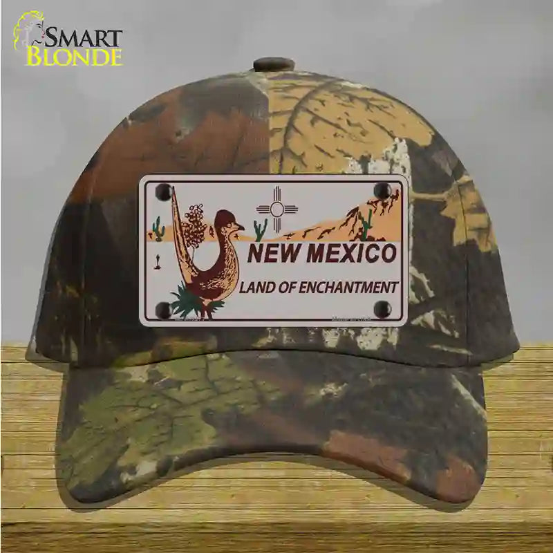 Roadrunner Gray New Mexico Novelty License Plate Hat Cotton / Camoflauge