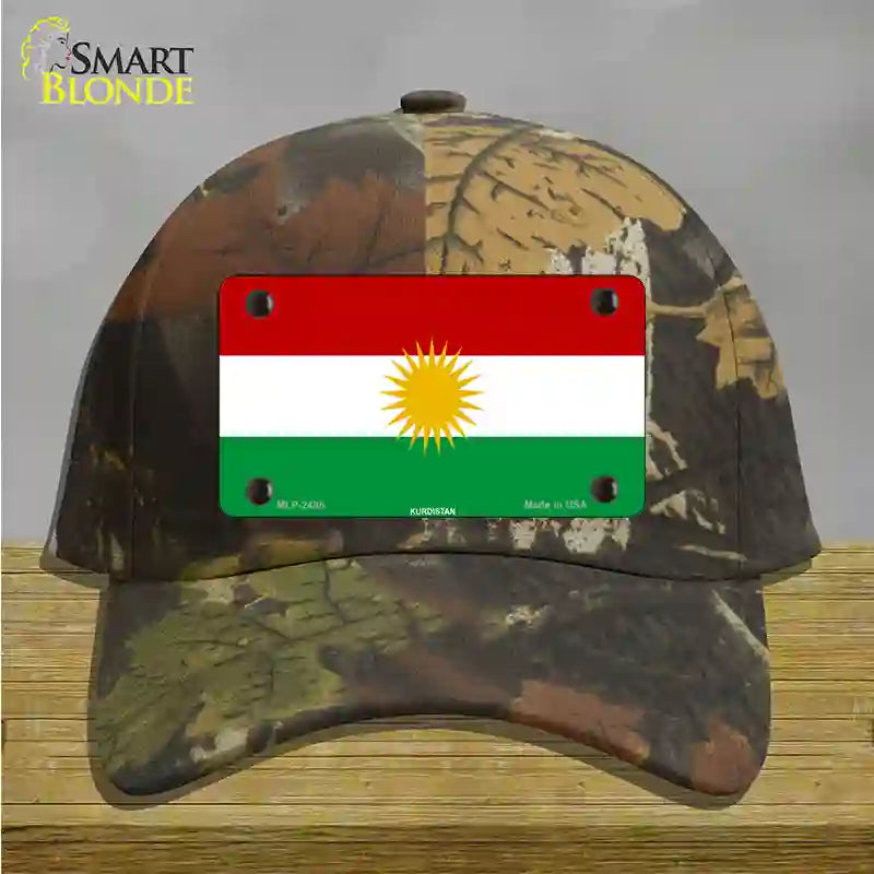 Kurdistan Flag Novelty License Plate Hat Cotton / Camoflauge