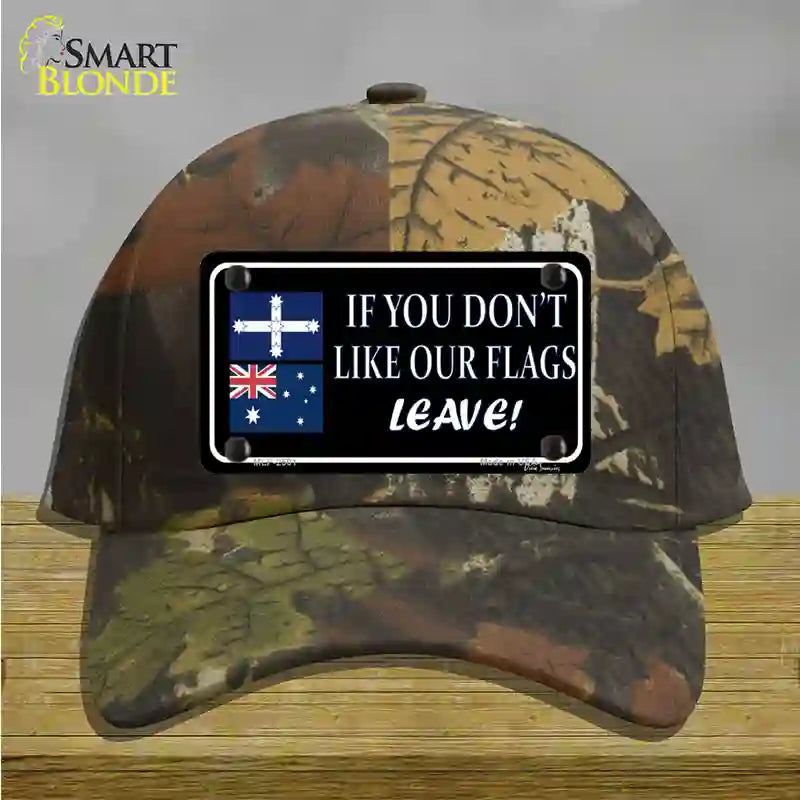 If You Dont Like Our Flag Leave Novelty License Plate Hat Cotton / Camoflauge