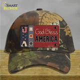 God Bless America Quilt Novelty License Plate Hat Cotton / Camoflauge