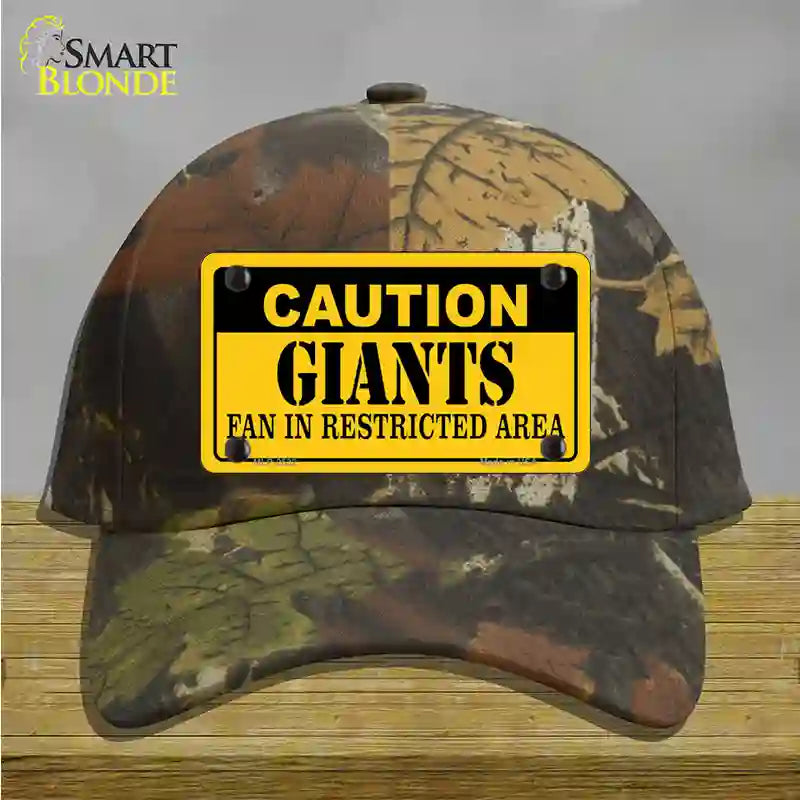 Caution Giants Novelty License Plate Hat Cotton / Camoflauge