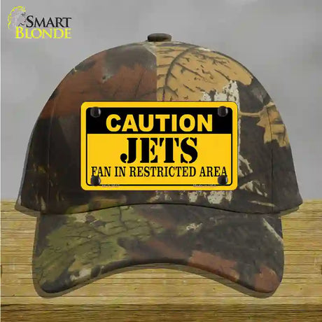 Caution Jets Novelty License Plate Hat Cotton / Camoflauge