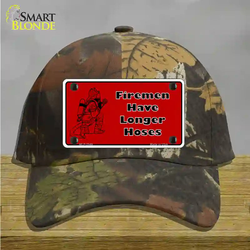 Fireman Have Longer Hoses Novelty License Plate Hat Cotton / Camoflauge