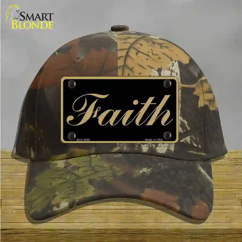 Faith Novelty License Plate Hat Cotton / Camoflauge