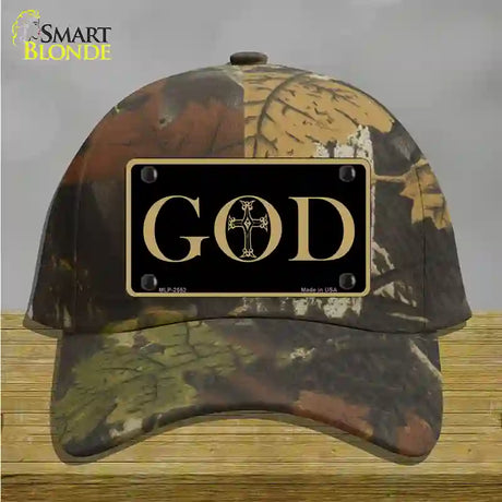 God Novelty License Plate Hat Cotton / Camoflauge