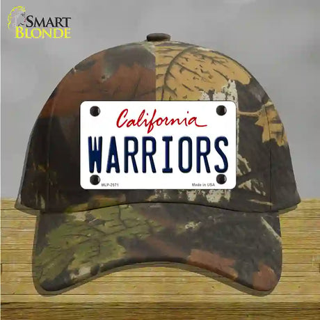 Warriors California State Novelty License Plate Hat Cotton / Camoflauge