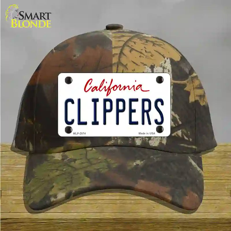 Clippers California State Novelty License Plate Hat Cotton / Camoflauge