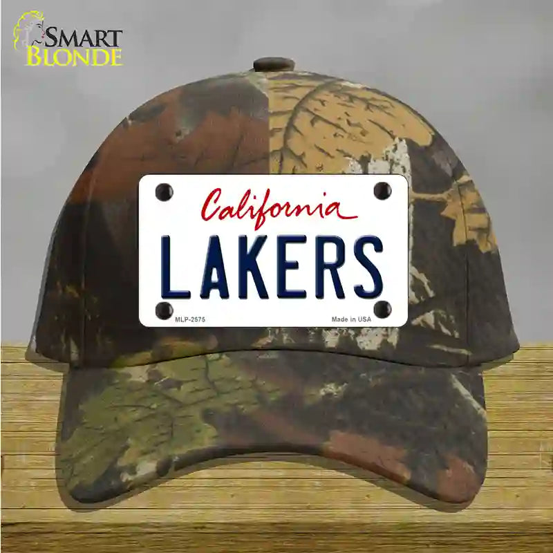 Lakers California State Novelty License Plate Hat Cotton / Camoflauge