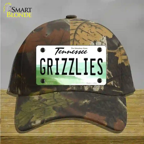 Grizzlies Tennessee State Novelty License Plate Hat Cotton / Camoflauge