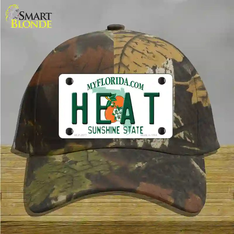 Heat Florida State Novelty License Plate Hat Cotton / Camoflauge