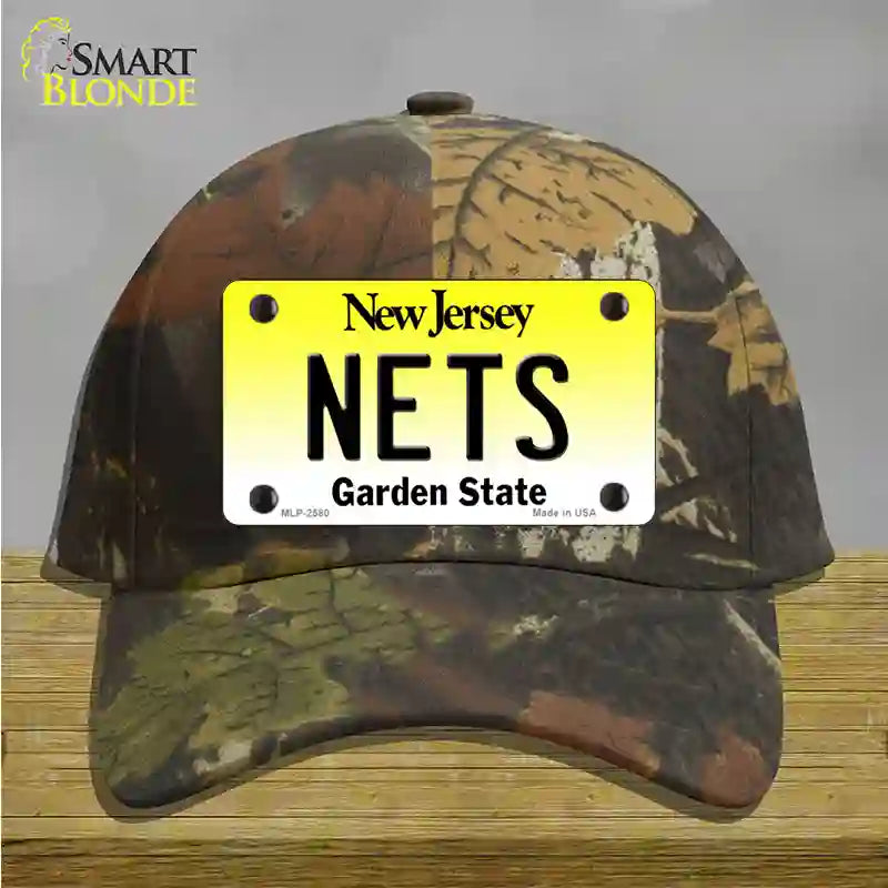 Nets New Jersey State Novelty License Plate Hat Cotton / Camoflauge