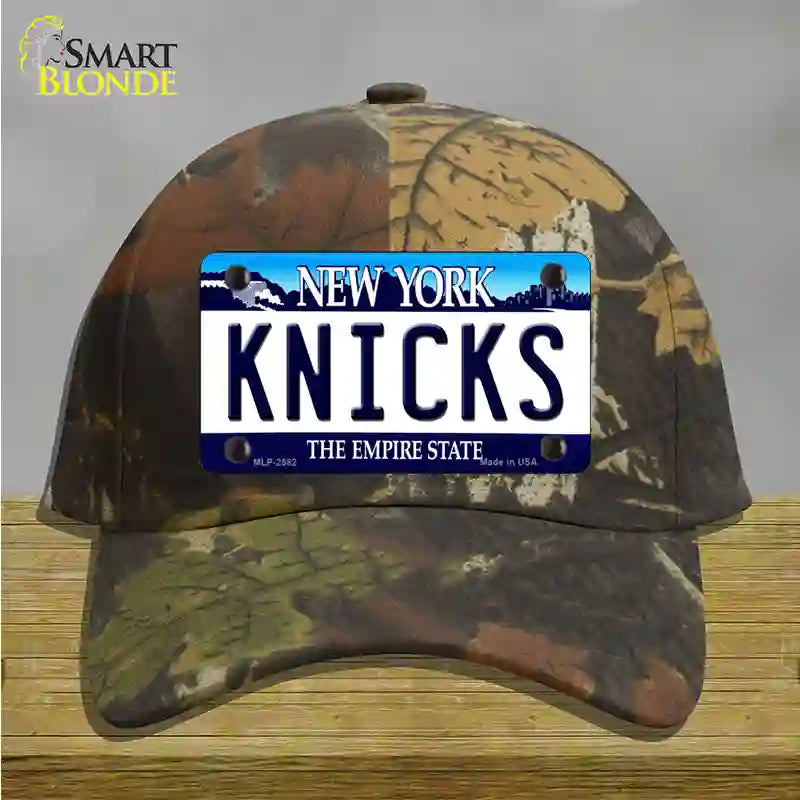 Knicks New York State Novelty License Plate Hat Cotton / Camoflauge