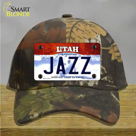 Jazz Utah State Novelty License Plate Hat Cotton / Camoflauge