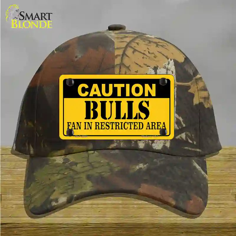 Caution Bulls Fan Novelty License Plate Hat Cotton / Camoflauge