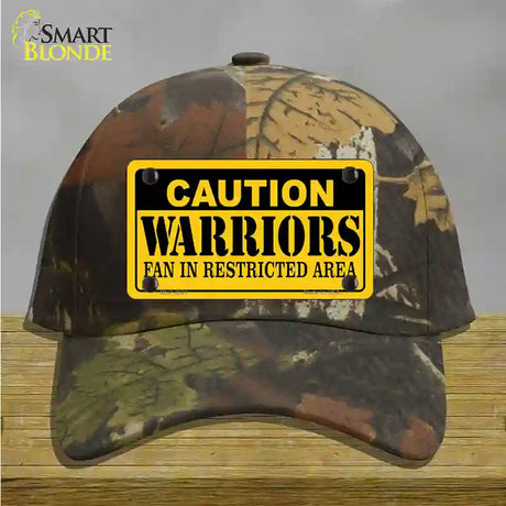 Caution Warriors Fan Novelty License Plate Hat Cotton / Camoflauge