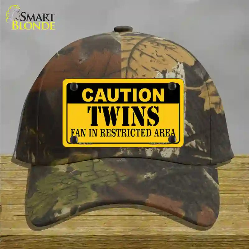 Caution Twins Fan Novelty License Plate Hat Cotton / Camoflauge