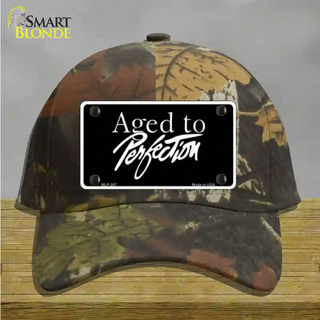 Aged To Perfection Novelty License Plate Hat Cotton / Camoflauge