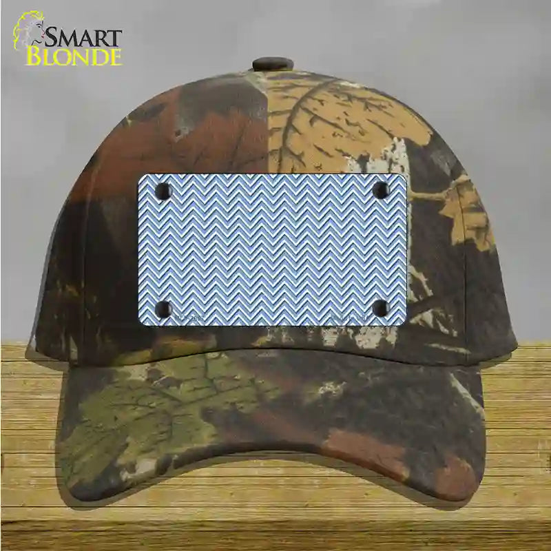 Light Blue White Chevron Novelty License Plate Hat Cotton / Camoflauge