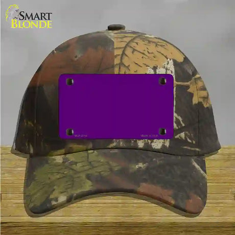 Purple Solid Novelty License Plate Hat Cotton / Camoflauge