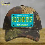 Rio Grande River New Mexico Teal Novelty License Plate Hat Cotton / Camoflauge