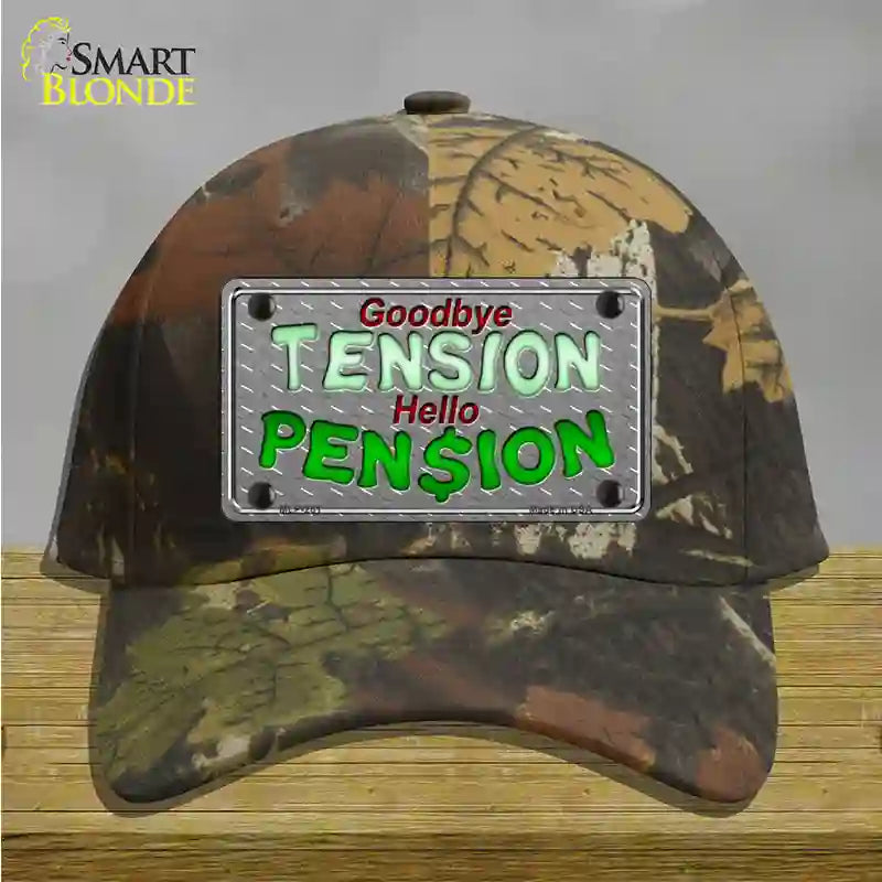 Tension Pension Novelty License Plate Hat Cotton / Camoflauge