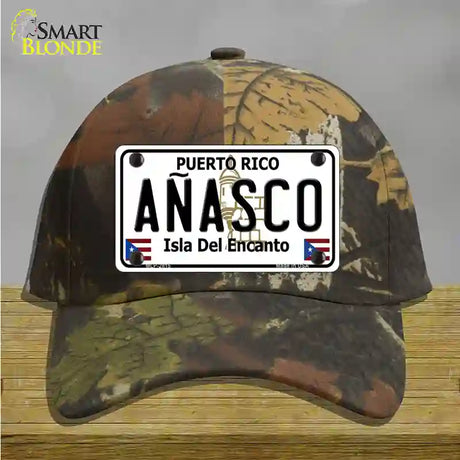 Anasco Puerto Rico Novelty License Plate Hat Cotton / Camoflauge