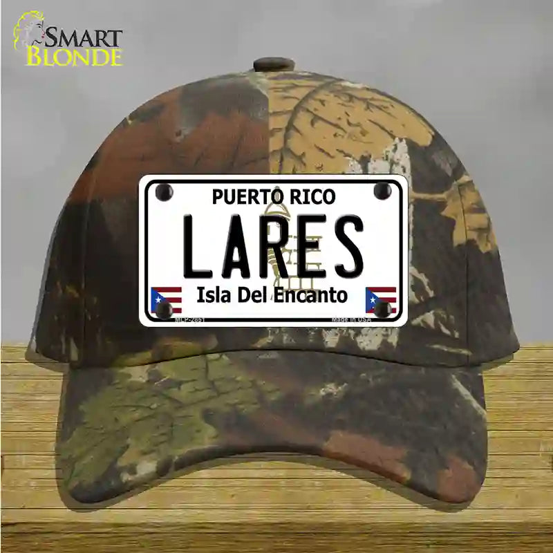 Lares Puerto Rico Novelty License Plate Hat Cotton / Camoflauge