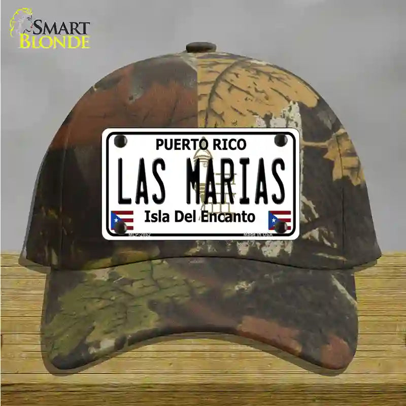 Las Marias Puerto Rico Novelty License Plate Hat Cotton / Camoflauge