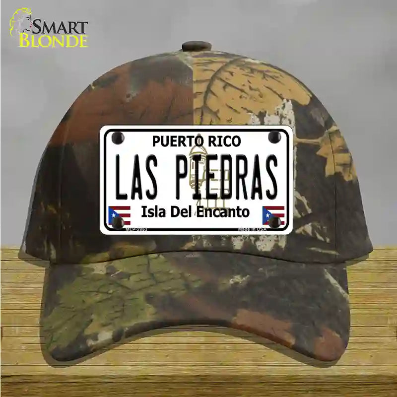 Las Piedras Puerto Rico Novelty License Plate Hat Cotton / Camoflauge