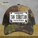 San Sebastian Puerto Rico Novelty License Plate Hat Cotton / Camoflauge