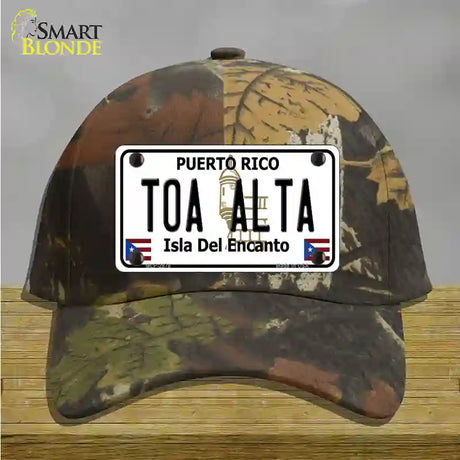 Toa Alta Puerto Rico Novelty License Plate Hat Cotton / Camoflauge