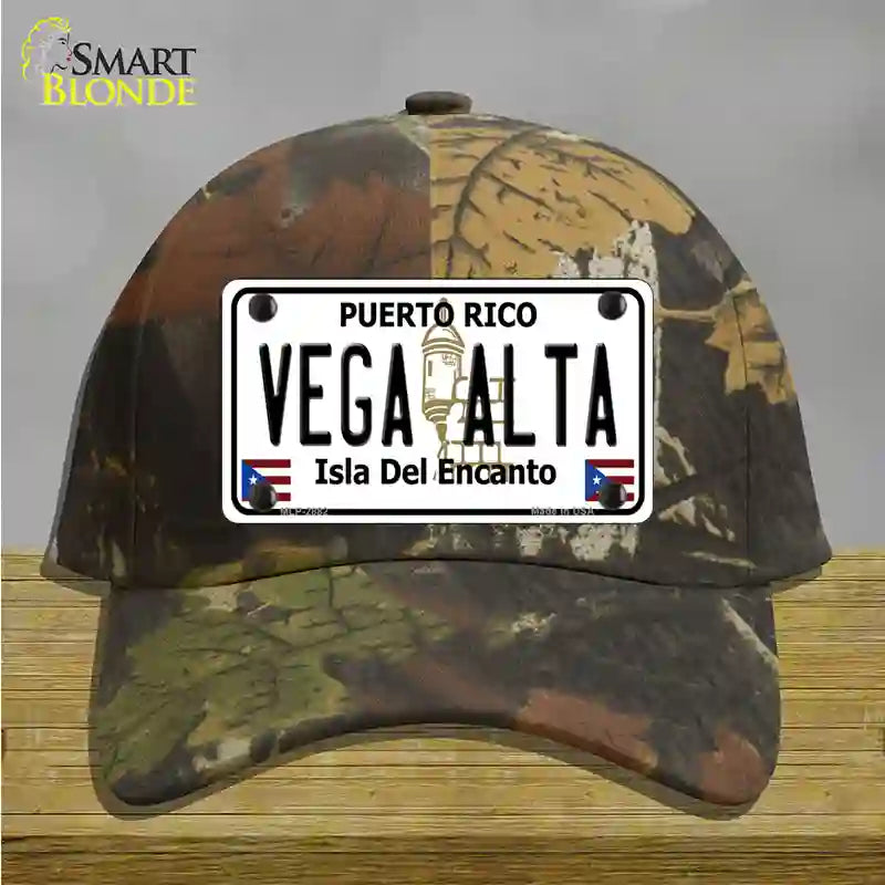 Vega Alta Puerto Rico Novelty License Plate Hat Cotton / Camoflauge