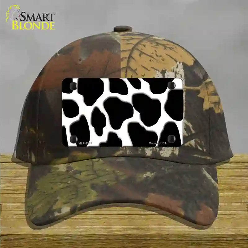 Black White Giraffe Novelty License Plate Hat Cotton / Camoflauge