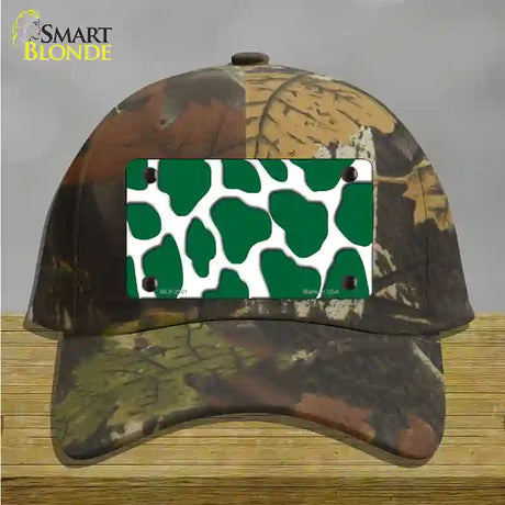 Green White Giraffe Novelty License Plate Hat Cotton / Camoflauge