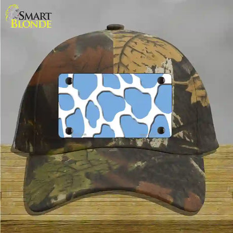 Light Blue White Giraffe Novelty License Plate Hat Cotton / Camoflauge