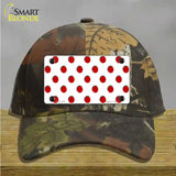 Red White Polka Dot Novelty License Plate Hat Cotton / Camoflauge