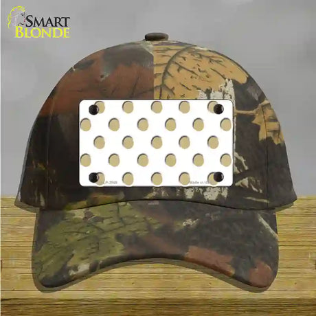 Gold White Polka Dot Novelty License Plate Hat Cotton / Camoflauge