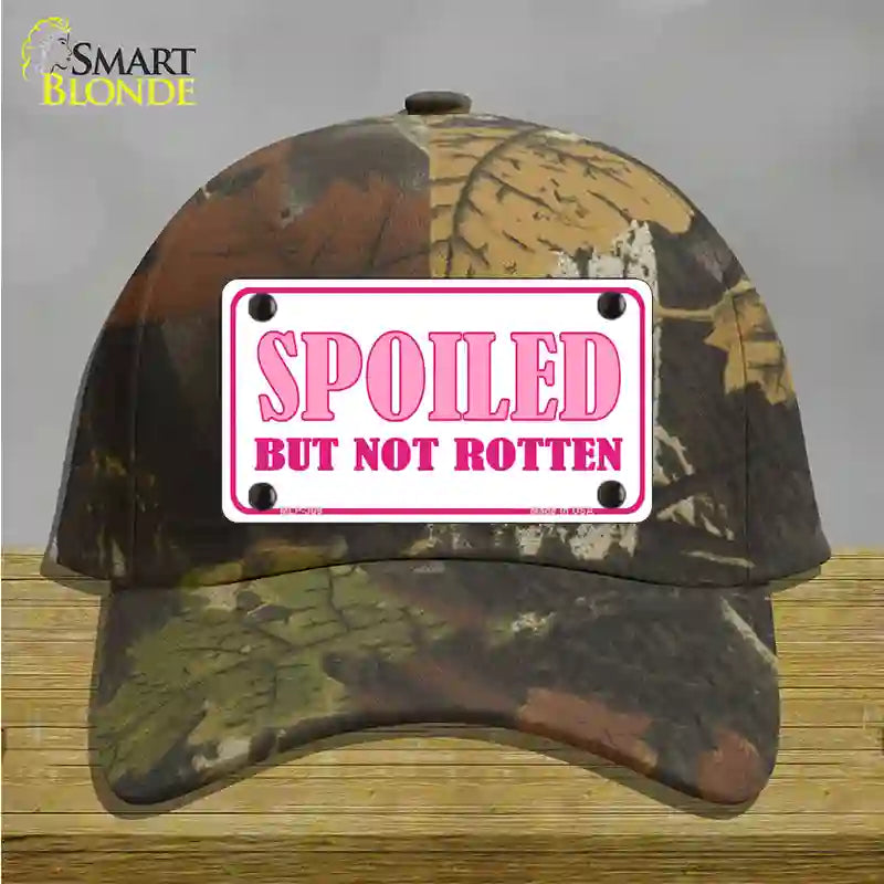 Spoiled But Not Rotten Novelty License Plate Hat Cotton / Camoflauge