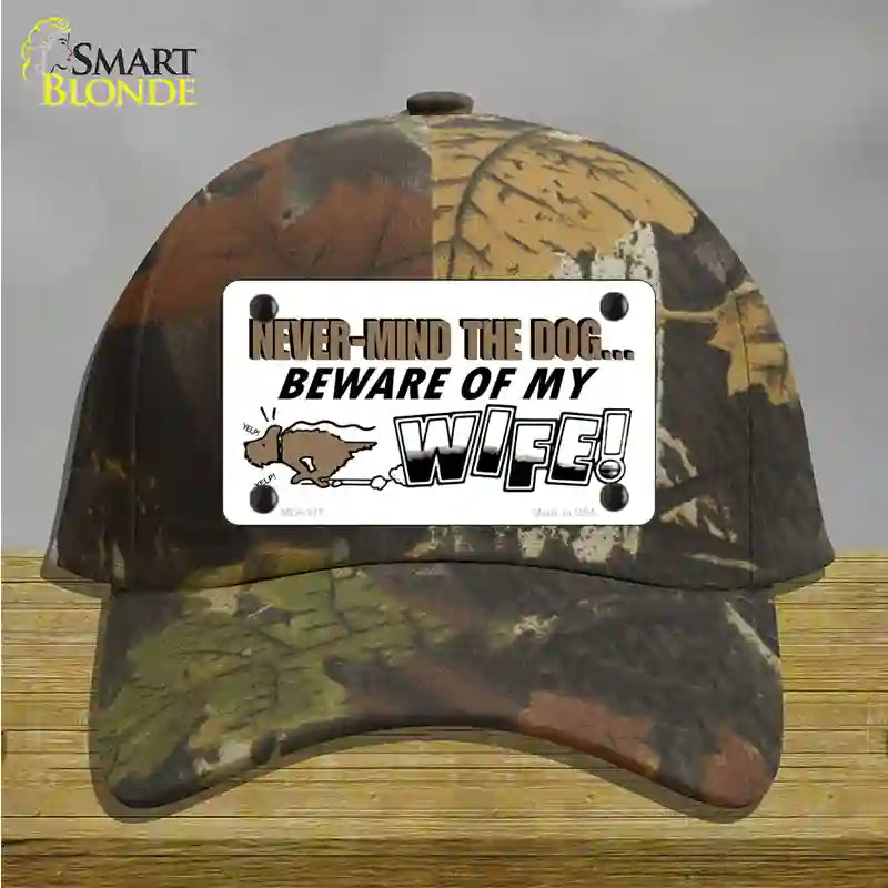 Beware Of My Wife Novelty License Plate Hat Cotton / Camoflauge