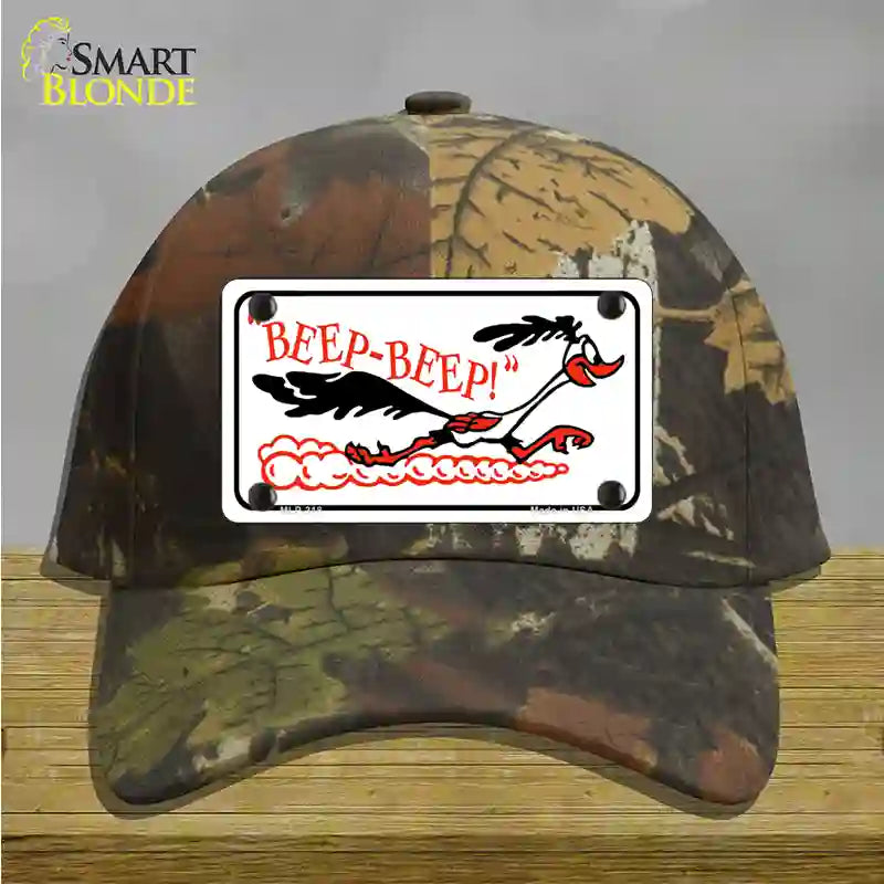 Beep Beep Roadrunner Novelty License Plate Hat Cotton / Camoflauge