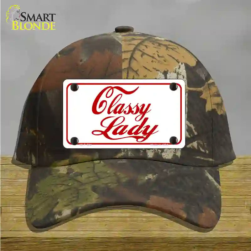 Classy Lady Novelty License Plate Hat Cotton / Camoflauge