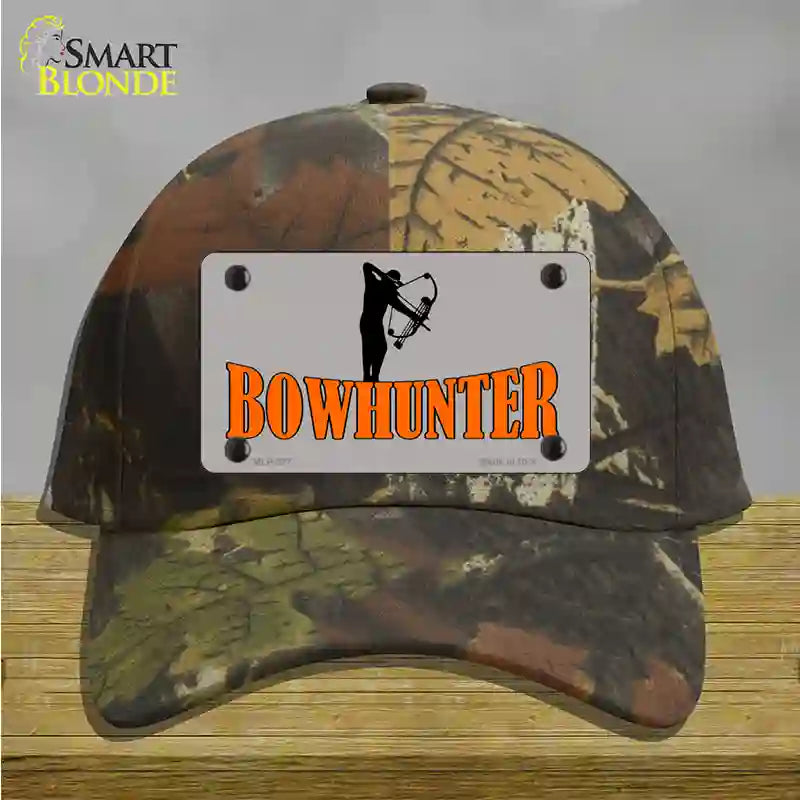 Bow Hunter Novelty License Plate Hat Cotton / Camoflauge