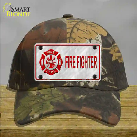 Firefighter Badge Novelty License Plate Hat Cotton / Camoflauge